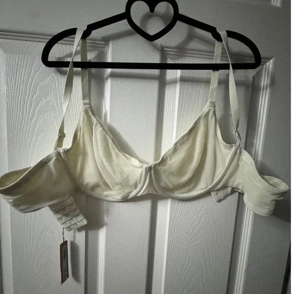 SKIMS Cotton Jersey Underwire Bra T-Shirt Everyday Support Bone 44C - Picture 6 of 7